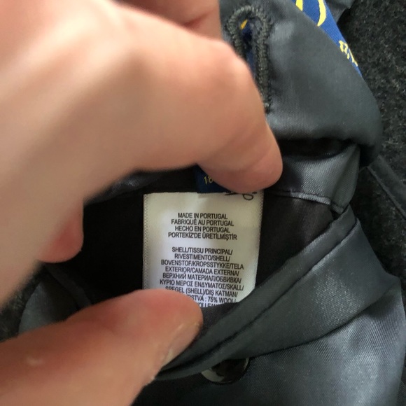 Polo Ralph Lauren Herringbone Black Overcoat - NWT Size 42S. - Picture 5 of 12